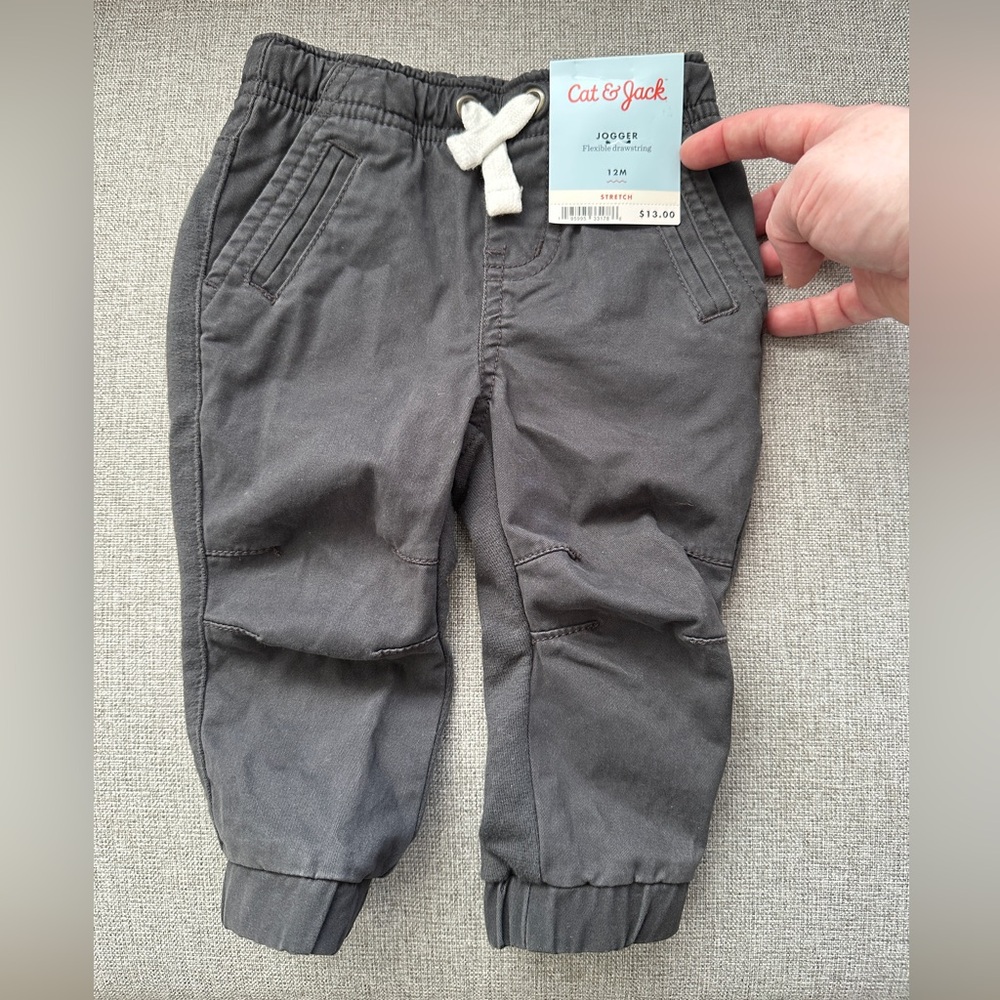 Grey Cat & Jack Baby Joggers, 12M
